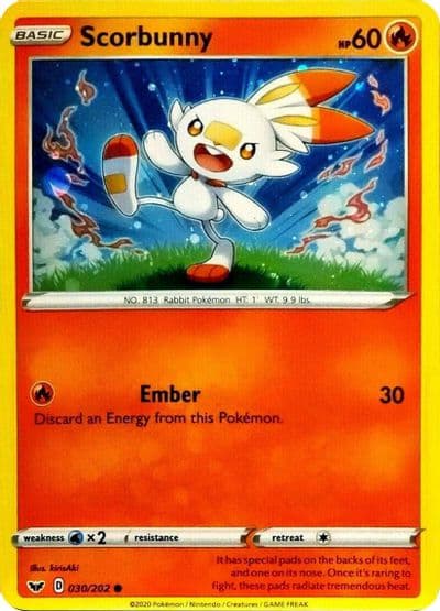 Scorbunny (Cosmos Holo) Blister Exclusives Pokemon card