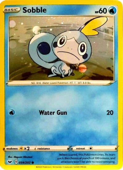 Sobble (Cosmos Holo) Blister Exclusives Pokemon card