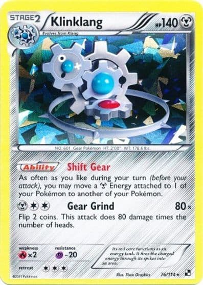 Klinklang (Cracked Ice Holo) Blister Exclusives Pokemon card