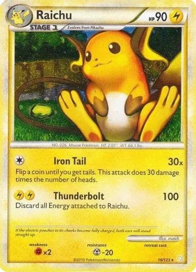 Raichu (Cracked Ice Holo) Deck Exclusives Pokemon card