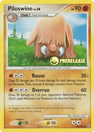 Piloswine (Prerelease) Nintendo Promos Pokemon card