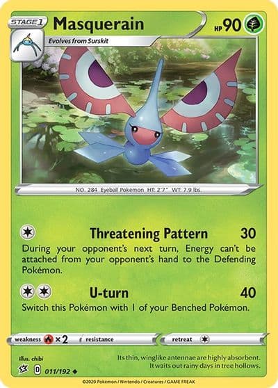 Masquerain SWSH02: Rebel Clash Pokemon card