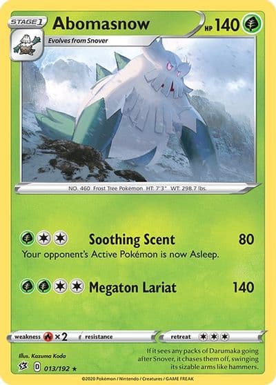 Abomasnow SWSH02: Rebel Clash Pokemon card