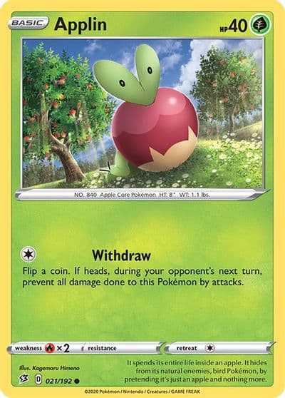 Applin (21) SWSH02: Rebel Clash Pokemon card