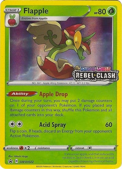 Flapple - SWSH022 (Prerelease) SWSH: Sword & Shield Promo Cards Pokemon card