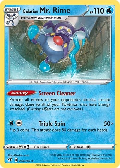 Galarian Mr. Rime SWSH02: Rebel Clash Pokemon card