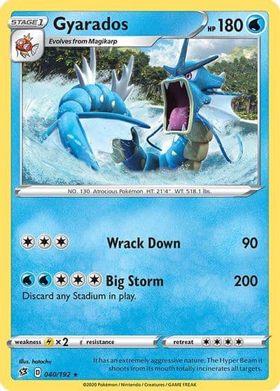 Gyarados SWSH02: Rebel Clash Pokemon card