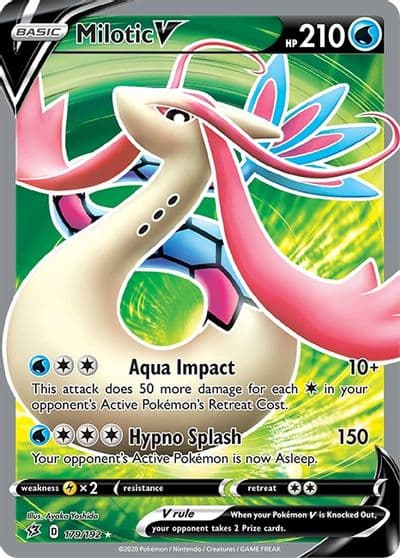 Milotic V (Full Art) SWSH02: Rebel Clash Pokemon card