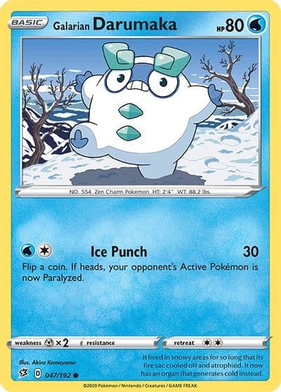 Galarian Darumaka SWSH02: Rebel Clash Pokemon card