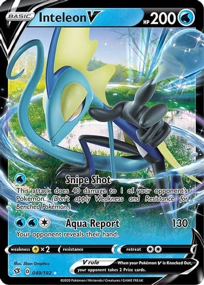 Inteleon V SWSH02: Rebel Clash Pokemon card