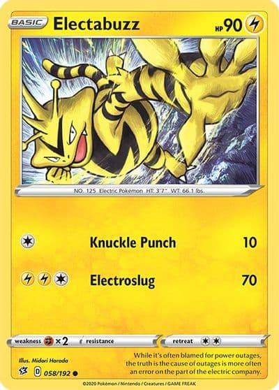 Electabuzz SWSH02: Rebel Clash Pokemon card