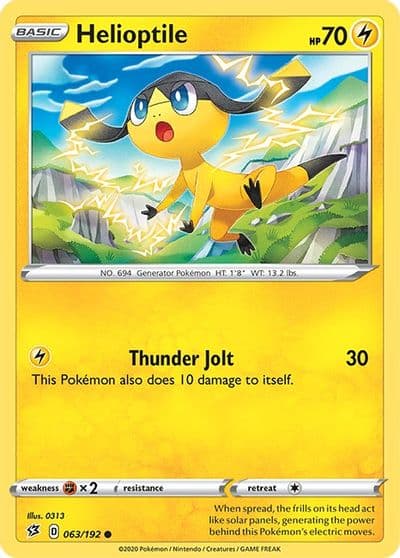 Helioptile SWSH02: Rebel Clash Pokemon card