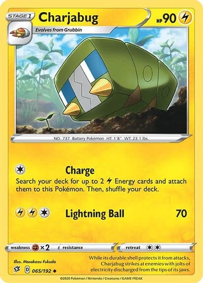 Charjabug SWSH02: Rebel Clash Pokemon card