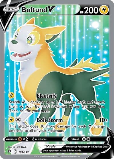 Boltund V (Full Art) SWSH02: Rebel Clash Pokemon card