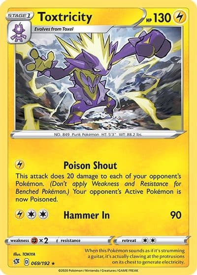 Toxtricity SWSH02: Rebel Clash Pokemon card