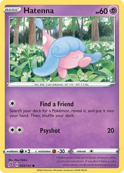 Hatenna SWSH02: Rebel Clash Pokemon card