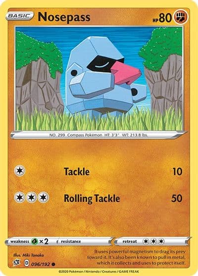 Nosepass SWSH02: Rebel Clash Pokemon card