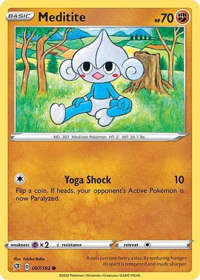 Meditite SWSH02: Rebel Clash Pokemon card