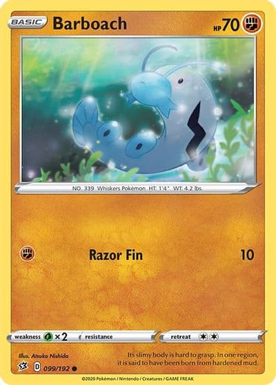 Barboach SWSH02: Rebel Clash Pokemon card