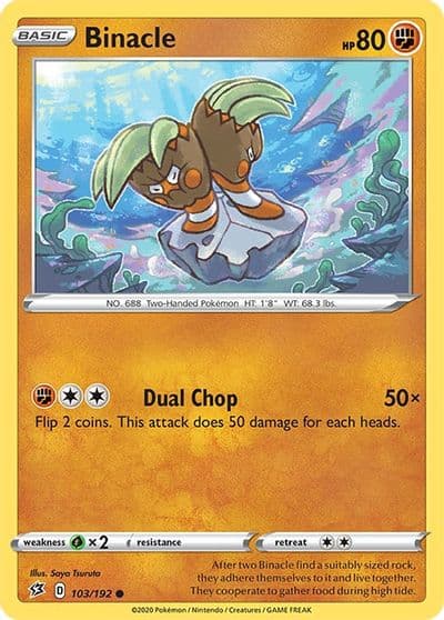 Binacle SWSH02: Rebel Clash Pokemon card