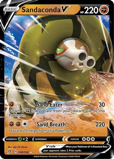 Sandaconda V SWSH02: Rebel Clash Pokemon card