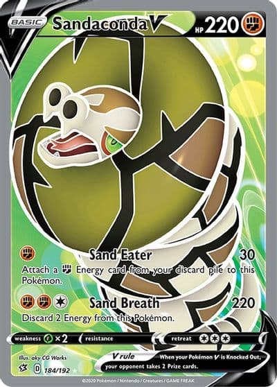Sandaconda V (Full Art) SWSH02: Rebel Clash Pokemon card