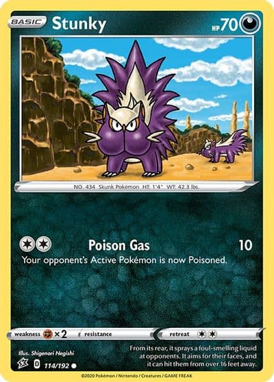 Stunky SWSH02: Rebel Clash Pokemon card