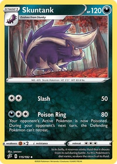 Skuntank SWSH02: Rebel Clash Pokemon card