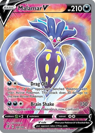 Malamar V (Full Art) SWSH02: Rebel Clash Pokemon card