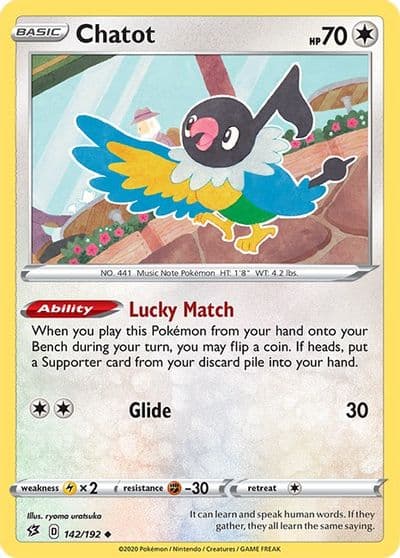 Chatot SWSH02: Rebel Clash Pokemon card