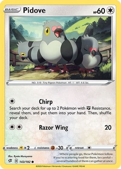 Pidove SWSH02: Rebel Clash Pokemon card