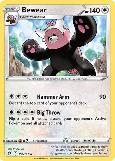 Bewear SWSH02: Rebel Clash Pokemon card