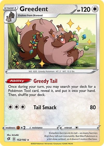 Greedent SWSH02: Rebel Clash Pokemon card