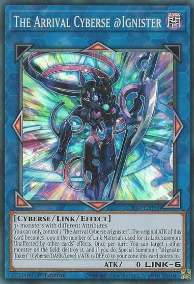 The Arrival Cyberse Ignister Eternity Code Yu-Gi-Oh! card