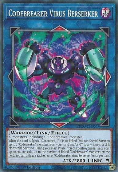 Codebreaker Virus Berserker Eternity Code Yu-Gi-Oh! card