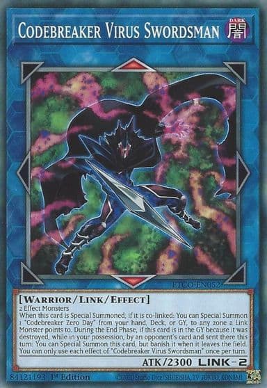 Codebreaker Virus Swordsman Eternity Code Yu-Gi-Oh! card