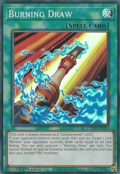 Burning Draw Eternity Code Yu-Gi-Oh! card