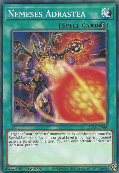 Nemeses Adrastea Eternity Code Yu-Gi-Oh! card
