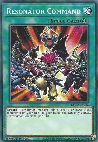 Resonator Command Eternity Code Yu-Gi-Oh! card