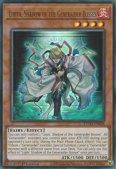 Loptr Shadow of the Generaider Bosses Eternity Code Yu-Gi-Oh! card