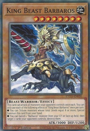 King Beast Barbaros Eternity Code Yu-Gi-Oh! card