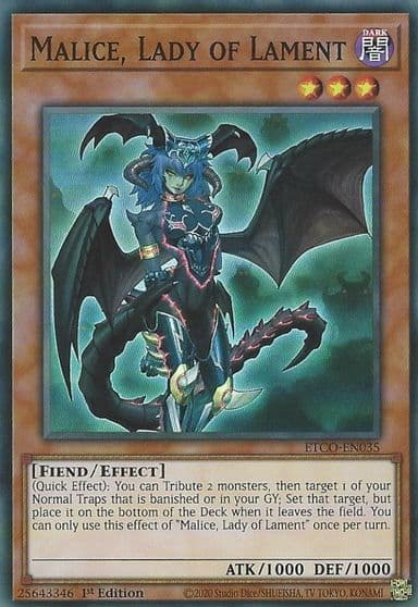 Malice Lady of Lament Eternity Code Yu-Gi-Oh! card