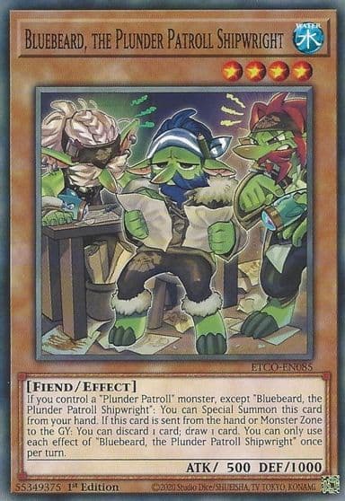 Bluebeard the Plunder Patroll Shipwright Eternity Code Yu-Gi-Oh! card