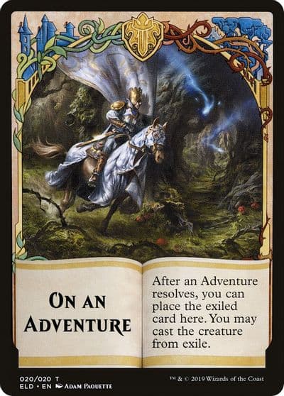 Emblem On An Adventure Spirit Double Sided Token Challenger 2020 Unique and Miscellaneous Promos Magic card