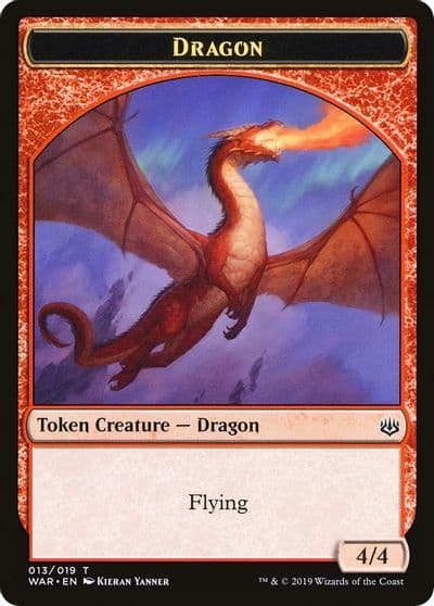 Dragon Spirit Double Sided Token Challenger 2020 Unique and Miscellaneous Promos Magic card