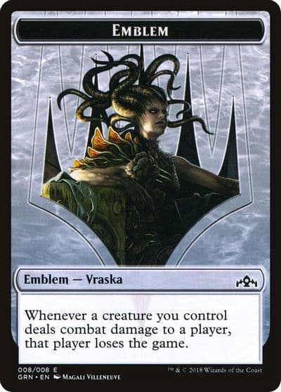 Emblem Vraska Human Double Sided Token Challenger 2020 Unique and Miscellaneous Promos Magic card