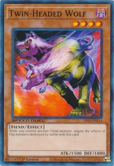 Twin Headed Wolf Speed Duel Decks: Twisted Nightmares Yu-Gi-Oh! card