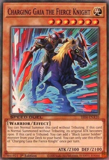 Charging Gaia the Fierce Knight Speed Duel Decks: Match of the Millennium Yu-Gi-Oh! card