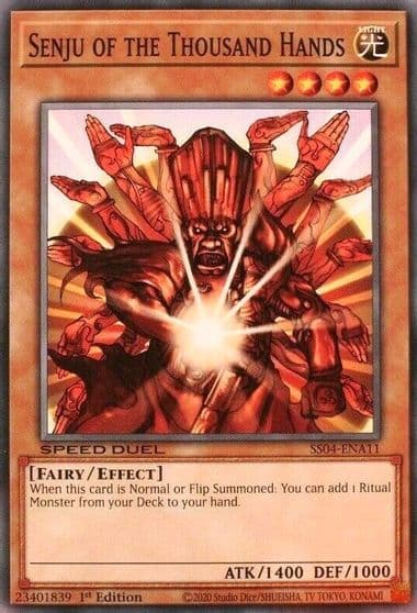 Senju of the Thousand Hands Speed Duel Decks: Match of the Millennium Yu-Gi-Oh! card