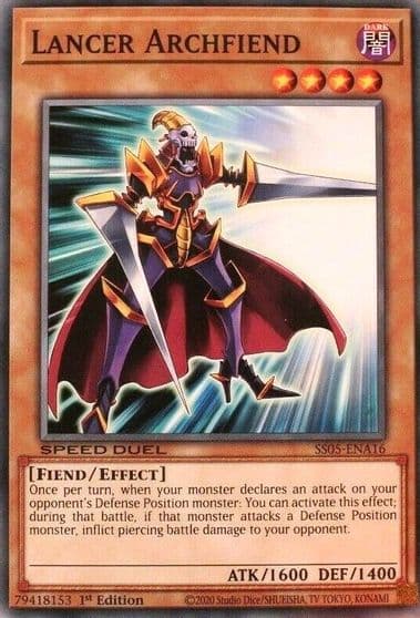 Lancer Archfiend Speed Duel Decks: Twisted Nightmares Yu-Gi-Oh! card